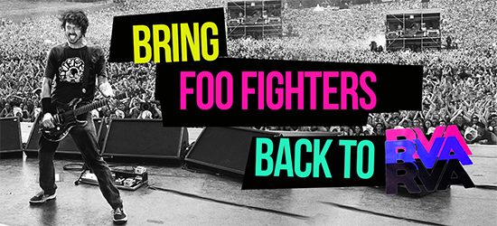Campanha de financiamento coletivo para eventos culturais, como levar o Foo Fighters para a Virginia